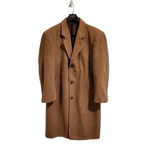 Men's Wool Dress Over Coat Cashmere Blend (Size L 42)